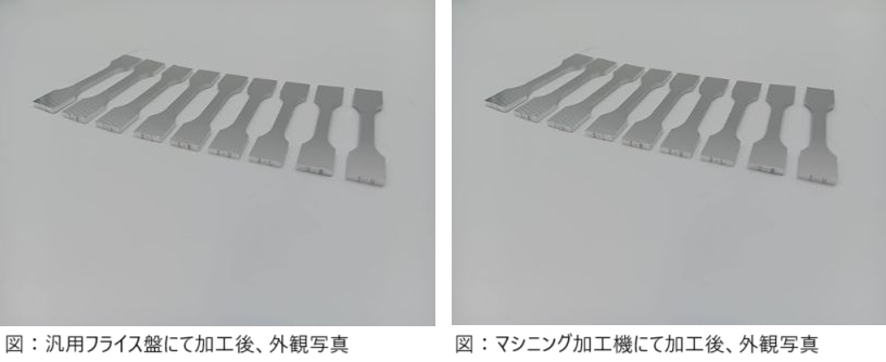 試験片 切り出し 試験片の外観画像